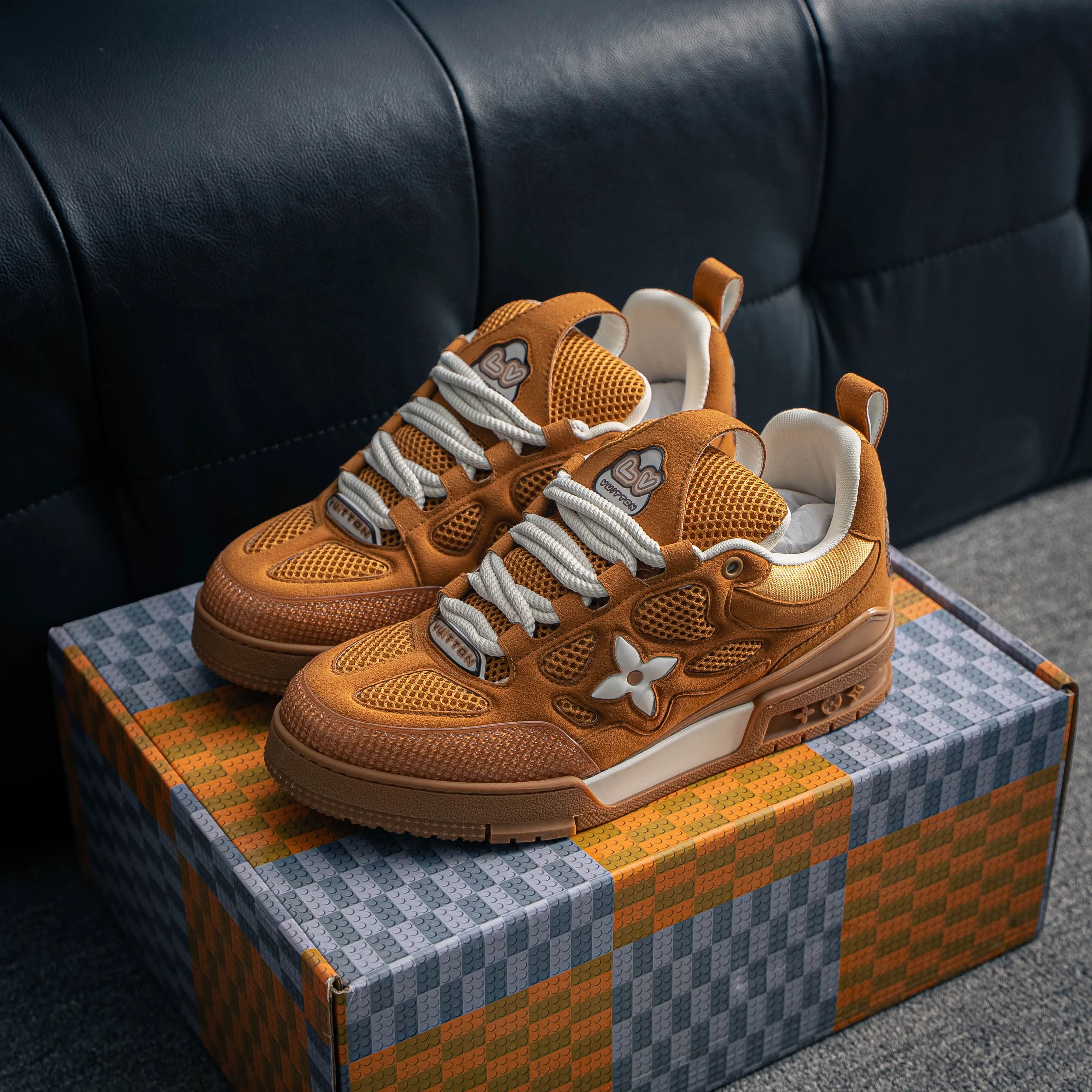 # Premium -- LOUIS VUITTON Tilted Series｜2026 LV Tilted Low Sneakers Series Low-Top Retro Skate Shoes